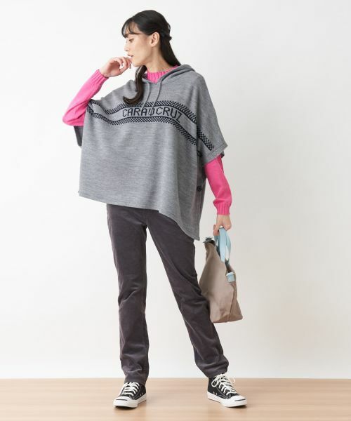 CARA O CRUZ / キャラ・オ・クルス その他アウター | 【秋旅】フーデットニットポンチョ | 詳細4