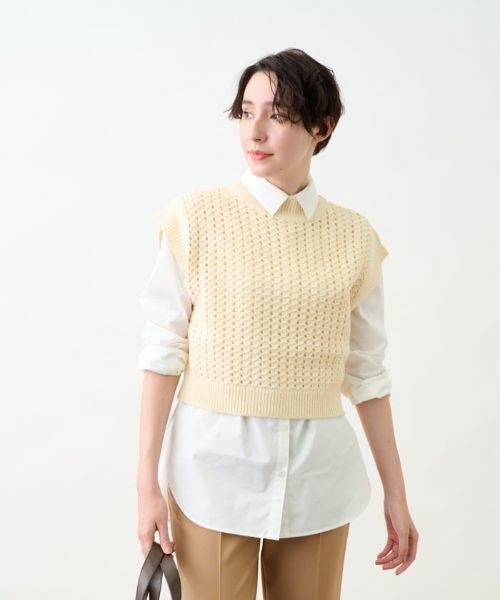 CARA O CRUZ / キャラ・オ・クルス テーラードジャケット | 【着映え】ニットベスト | 詳細1