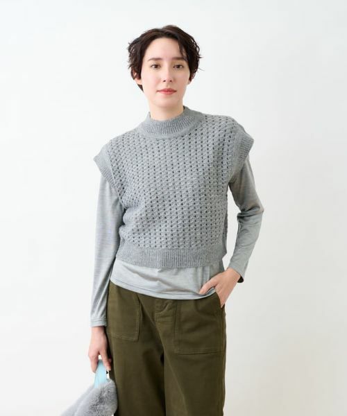 CARA O CRUZ / キャラ・オ・クルス テーラードジャケット | 【着映え】ニットベスト | 詳細10