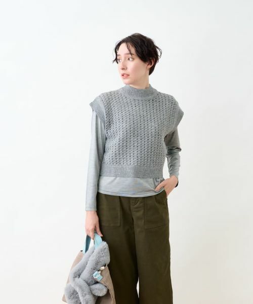 CARA O CRUZ / キャラ・オ・クルス テーラードジャケット | 【着映え】ニットベスト | 詳細9