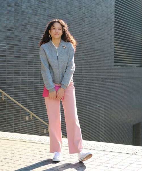 CARA O CRUZ / キャラ・オ・クルス その他アウター | ブローチ付 裏起毛ジップアップブルゾン | 詳細15