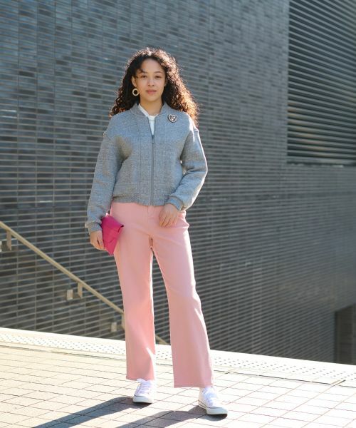 CARA O CRUZ / キャラ・オ・クルス その他アウター | ブローチ付 裏起毛ジップアップブルゾン | 詳細16