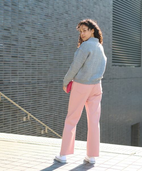 CARA O CRUZ / キャラ・オ・クルス その他アウター | ブローチ付 裏起毛ジップアップブルゾン | 詳細19