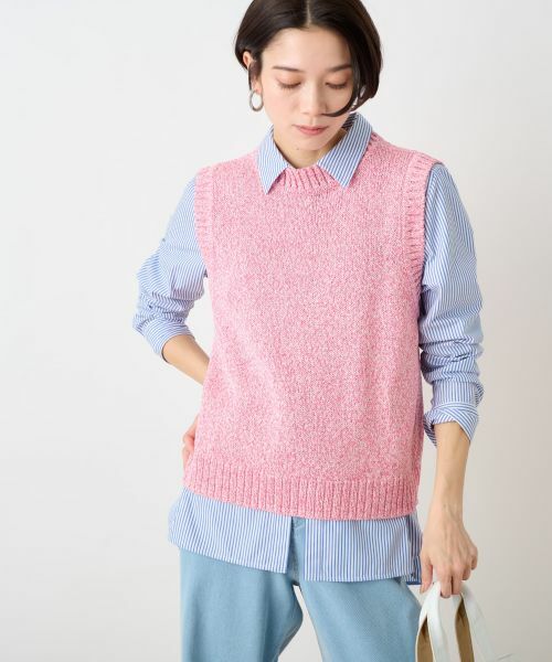 CARA O CRUZ / キャラ・オ・クルス テーラードジャケット | 杢調ニットベスト | 詳細1