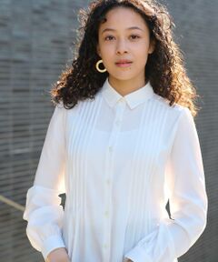 CARA O CRUZ / キャラ・オ・クルス シャツ・ブラウス | 洗える タックブラウス