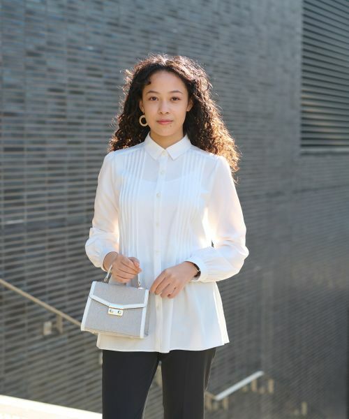 CARA O CRUZ / キャラ・オ・クルス シャツ・ブラウス | 洗える タックブラウス | 詳細1