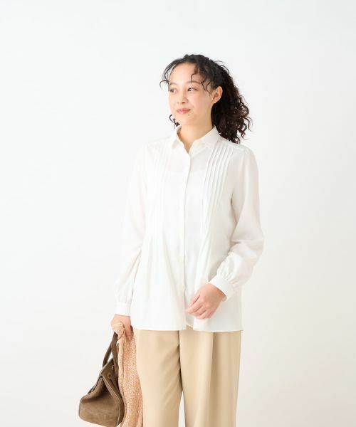 CARA O CRUZ / キャラ・オ・クルス シャツ・ブラウス | 洗える タックブラウス | 詳細22