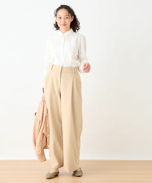 CARA O CRUZ / キャラ・オ・クルス シャツ・ブラウス | 洗える タックブラウス | 詳細30