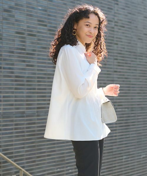 CARA O CRUZ / キャラ・オ・クルス シャツ・ブラウス | 洗える タックブラウス | 詳細5