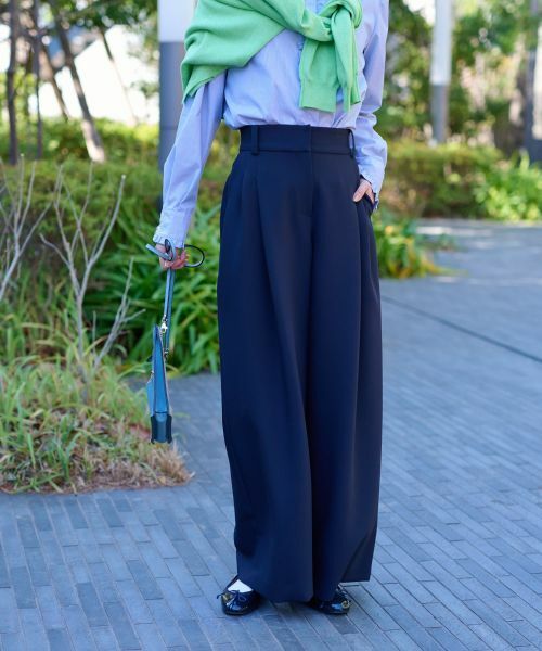 CARA O CRUZ / キャラ・オ・クルス その他パンツ | タックワイドパンツ | 詳細1