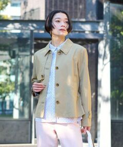 CARA O CRUZ / キャラ・オ・クルス テーラードジャケット | 撥水トレンチ風ショートジャケット