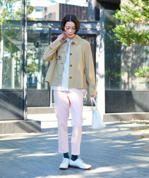 CARA O CRUZ / キャラ・オ・クルス テーラードジャケット | 撥水トレンチ風ショートジャケット | 詳細11