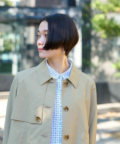 CARA O CRUZ / キャラ・オ・クルス テーラードジャケット | 撥水トレンチ風ショートジャケット | 詳細16