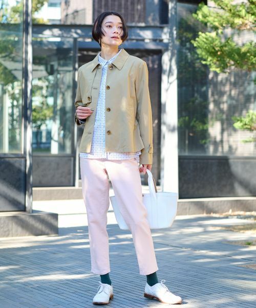 CARA O CRUZ / キャラ・オ・クルス テーラードジャケット | 撥水トレンチ風ショートジャケット | 詳細9