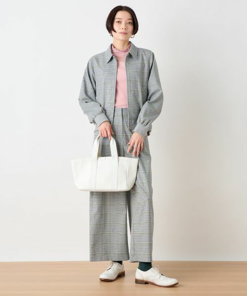 CARA O CRUZ / キャラ・オ・クルス その他アウター | のびのびチェックのジップアップジャケット | 詳細22