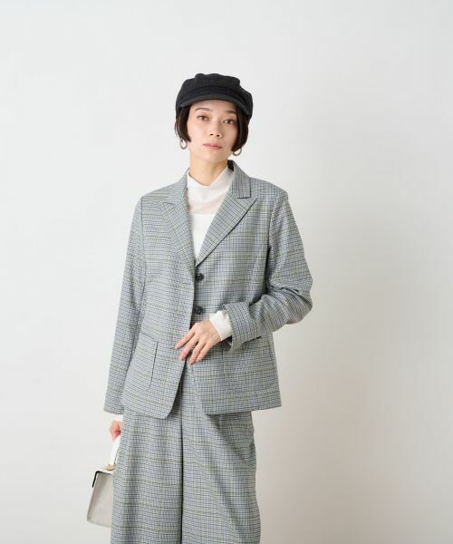 CARA O CRUZ / キャラ・オ・クルス テーラードジャケット | のびのび チェックジャケット | 詳細10