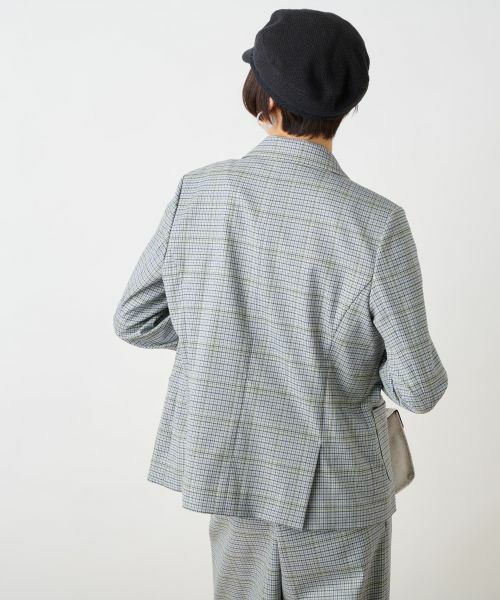 CARA O CRUZ / キャラ・オ・クルス テーラードジャケット | のびのび チェックジャケット | 詳細12