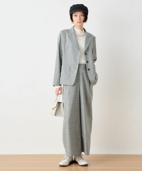CARA O CRUZ / キャラ・オ・クルス テーラードジャケット | のびのび チェックジャケット | 詳細13