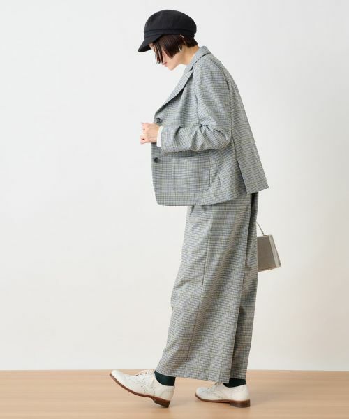 CARA O CRUZ / キャラ・オ・クルス テーラードジャケット | のびのび チェックジャケット | 詳細16