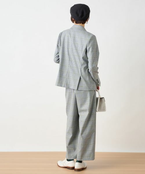 CARA O CRUZ / キャラ・オ・クルス テーラードジャケット | のびのび チェックジャケット | 詳細17