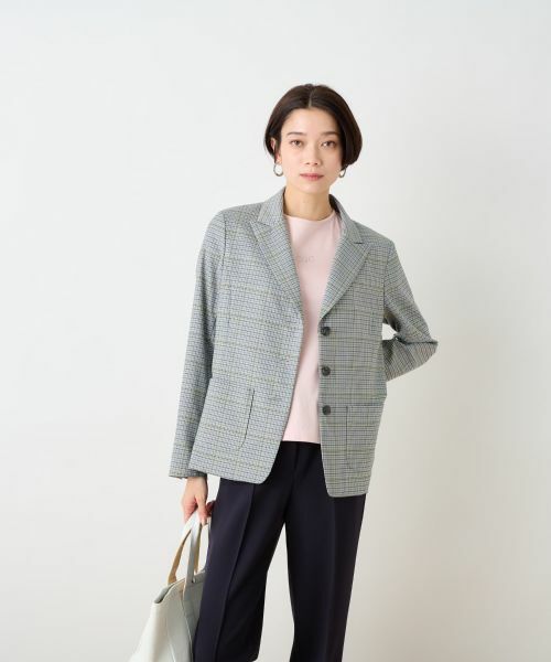 CARA O CRUZ / キャラ・オ・クルス テーラードジャケット | のびのび チェックジャケット | 詳細20
