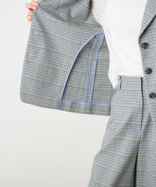 CARA O CRUZ / キャラ・オ・クルス テーラードジャケット | のびのび チェックジャケット | 詳細25