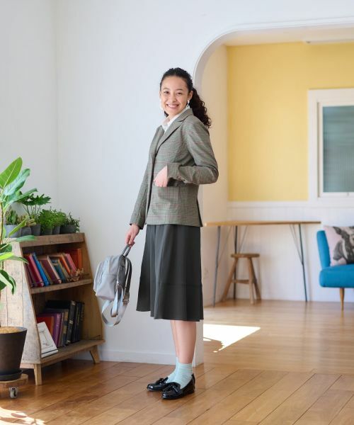 CARA O CRUZ / キャラ・オ・クルス テーラードジャケット | のびのび チェックジャケット | 詳細3