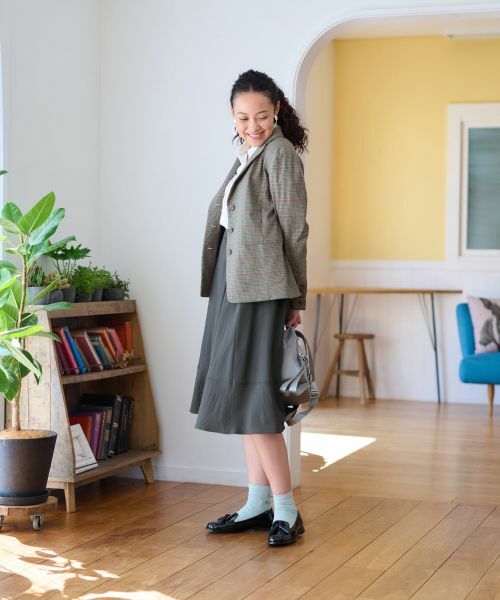 CARA O CRUZ / キャラ・オ・クルス テーラードジャケット | のびのび チェックジャケット | 詳細7