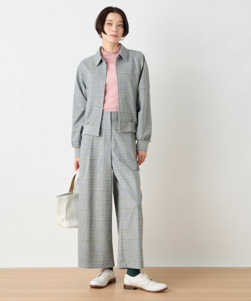 CARA O CRUZ / キャラ・オ・クルス その他パンツ | 後ろウエストゴム のびのびチェックのワイドパンツ | 詳細13