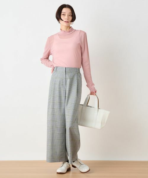 CARA O CRUZ / キャラ・オ・クルス その他パンツ | 後ろウエストゴム のびのびチェックのワイドパンツ | 詳細16