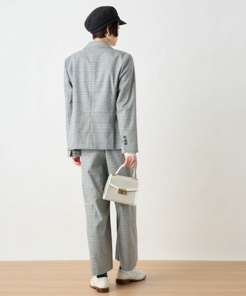 CARA O CRUZ / キャラ・オ・クルス その他パンツ | 後ろウエストゴム のびのびチェックのワイドパンツ | 詳細21