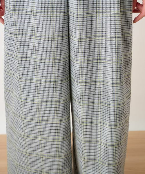 CARA O CRUZ / キャラ・オ・クルス その他パンツ | 後ろウエストゴム のびのびチェックのワイドパンツ | 詳細26