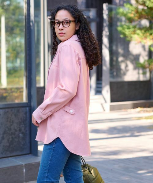 CARA O CRUZ / キャラ・オ・クルス シャツ・ブラウス | 洗える カラーデニムシャツ【セットアップ】 | 詳細12