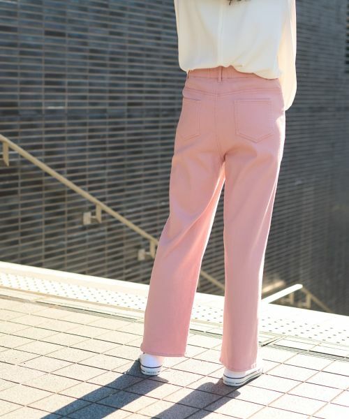 CARA O CRUZ / キャラ・オ・クルス デニムパンツ | 洗える 後ろウエストゴムカラーデニム【セットアップ】 | 詳細1