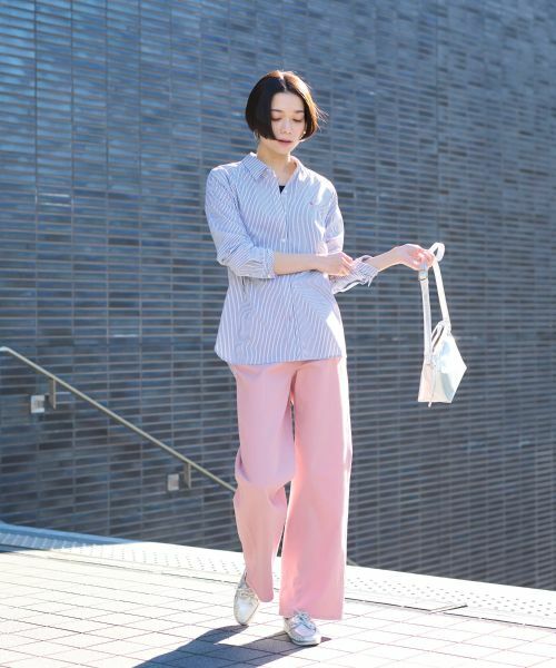 CARA O CRUZ / キャラ・オ・クルス デニムパンツ | 洗える 後ろウエストゴムカラーデニム【セットアップ】 | 詳細13