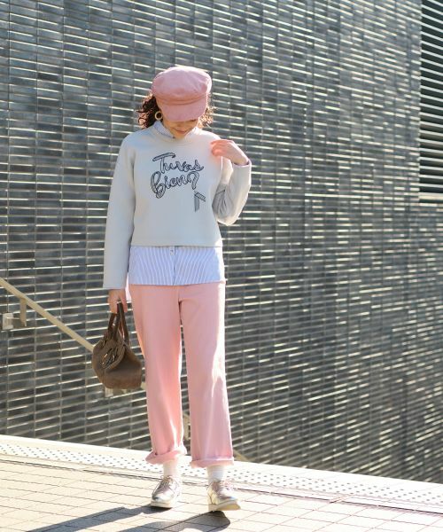 CARA O CRUZ / キャラ・オ・クルス デニムパンツ | 洗える 後ろウエストゴムカラーデニム【セットアップ】 | 詳細17