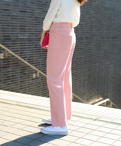 CARA O CRUZ / キャラ・オ・クルス デニムパンツ | 洗える 後ろウエストゴムカラーデニム【セットアップ】 | 詳細2