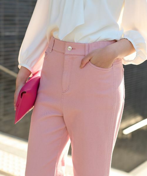 CARA O CRUZ / キャラ・オ・クルス デニムパンツ | 洗える 後ろウエストゴムカラーデニム【セットアップ】 | 詳細23