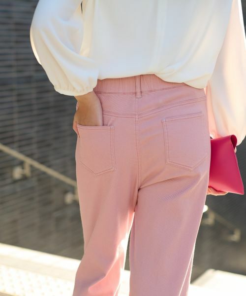 CARA O CRUZ / キャラ・オ・クルス デニムパンツ | 洗える 後ろウエストゴムカラーデニム【セットアップ】 | 詳細24