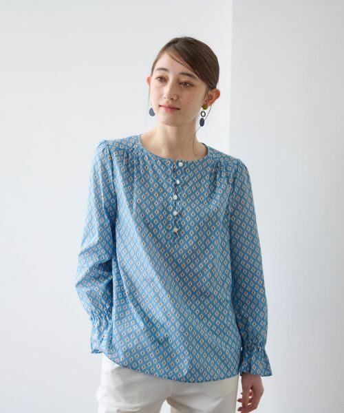 CARA O CRUZ / キャラ・オ・クルス シャツ・ブラウス | 洗える 幾何学柄ブラウス【TROUILLET 】【セットアップ】 | 詳細12