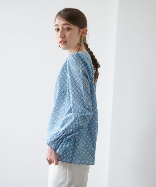 CARA O CRUZ / キャラ・オ・クルス シャツ・ブラウス | 洗える 幾何学柄ブラウス【TROUILLET 】【セットアップ】 | 詳細13