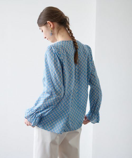 CARA O CRUZ / キャラ・オ・クルス シャツ・ブラウス | 洗える 幾何学柄ブラウス【TROUILLET 】【セットアップ】 | 詳細14