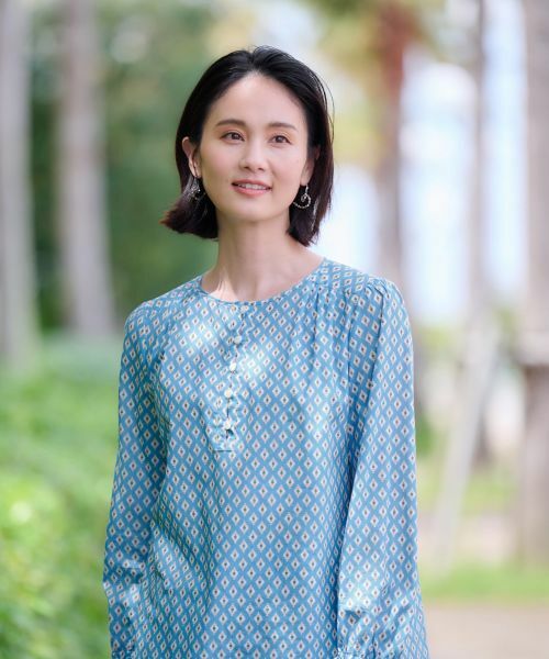 CARA O CRUZ / キャラ・オ・クルス シャツ・ブラウス | 洗える 幾何学柄ブラウス【TROUILLET 】【セットアップ】 | 詳細2