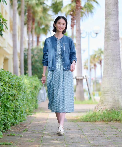 CARA O CRUZ / キャラ・オ・クルス シャツ・ブラウス | 洗える 幾何学柄ブラウス【TROUILLET 】【セットアップ】 | 詳細5