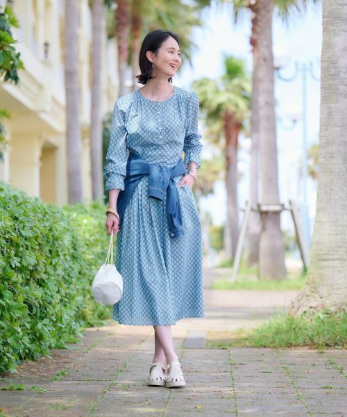 CARA O CRUZ / キャラ・オ・クルス シャツ・ブラウス | 洗える 幾何学柄ブラウス【TROUILLET 】【セットアップ】 | 詳細6