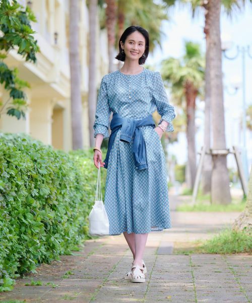 CARA O CRUZ / キャラ・オ・クルス シャツ・ブラウス | 洗える 幾何学柄ブラウス【TROUILLET 】【セットアップ】 | 詳細7