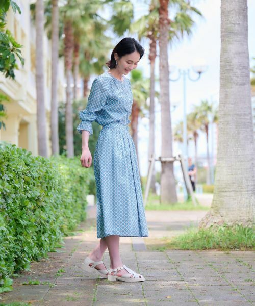 CARA O CRUZ / キャラ・オ・クルス シャツ・ブラウス | 洗える 幾何学柄ブラウス【TROUILLET 】【セットアップ】 | 詳細9