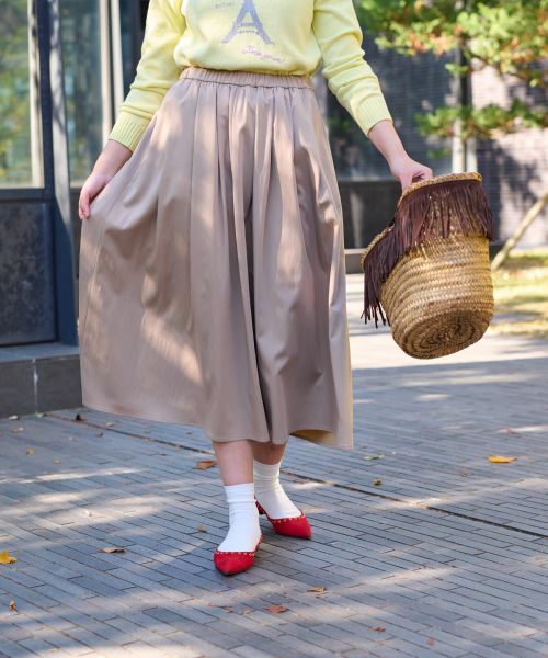 CARA O CRUZ / キャラ・オ・クルス ミニ・ひざ丈スカート | ウエストゴムフレアスカート | 詳細10