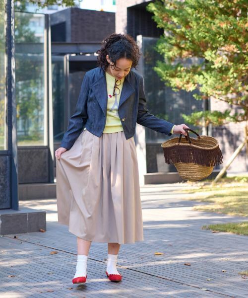 CARA O CRUZ / キャラ・オ・クルス ミニ・ひざ丈スカート | ウエストゴムフレアスカート | 詳細11