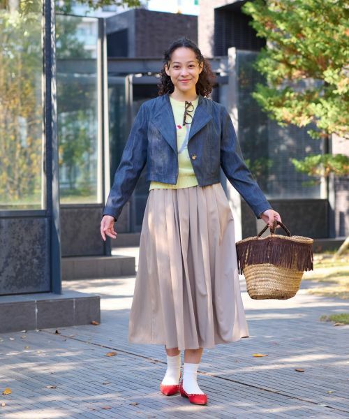 CARA O CRUZ / キャラ・オ・クルス ミニ・ひざ丈スカート | ウエストゴムフレアスカート | 詳細12